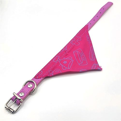 Haustier-Hunde-Lätzchen, Hunde-Bandana, 2 Stück, Segeltuch-Schal, dreieckige Lätzchen mit Metallschnalle, verstellbares Hunde-Bandana for kleine und mittelgroße Hunde(Pink) von JKUHA