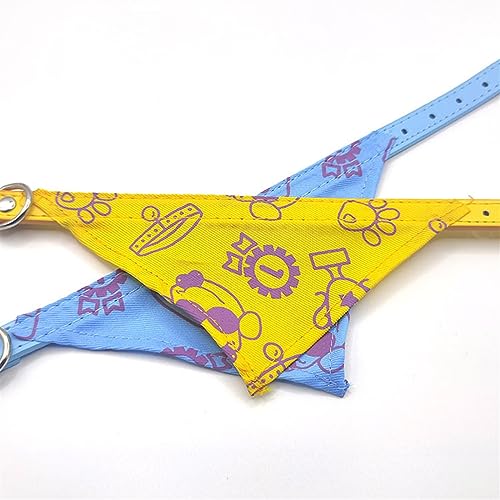 Haustier-Hunde-Lätzchen, Hunde-Bandana, 2 Stück, Segeltuch-Schal, dreieckige Lätzchen mit Metallschnalle, verstellbares Hunde-Bandana for kleine und mittelgroße Hunde(Randomly Two von JKUHA