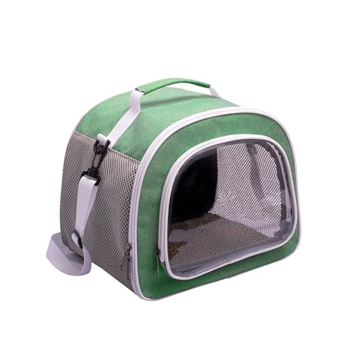 Papageienausflug-Handtasche, atmungsaktive Umhängetasche, kleine Haustiertasche for kleine Wellensittiche, Finken, Chinchillas, Hamster, Vogelpapageien(Green) von JKUHA