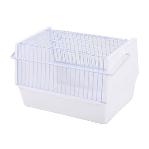 Tragbarer Transportkäfig for Haustiere im Freien, tragender Vogelkäfig for Sittiche, kleine Vögel, Finken, Kanariensittiche, Haustiermaus(White) von JKUHA