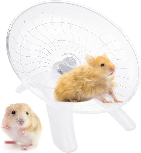 Laufrad für kleine Tiere,Kleintier Laufrad,Übungsrad für Hamster,Geräuschlos Kunststoff Laufrad für Hamster, Igel, kleine Haustiere(transparent) von JLNGTHONG