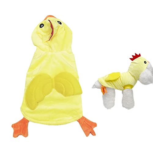 Hund Kleidung Halloween Kostüme - Lustige Huhn Hoodie Kleidung - Warme Hoodie Haustier Halloween Kostüm Cosplay Kleidung, S-XL Jmedic von JMEDIC