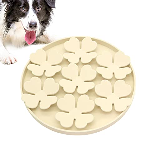 JMEDIC Dog Lick Mat Slow Feeder – Pet Bowl Feeder langsam mit starkem Saugnapf | Futterstation für Puzzle, Blumen-Design, für Nass- oder Trockenfutter, Wasserjoghurt, Entlastung von JMEDIC