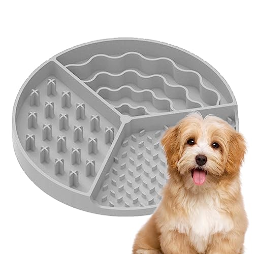 JMEDIC Leckmatte für Hunde,Haustier-Slow-Feeder-Napf aus Silikon - Futternäpfe für Welpen zum langsamen Fressen – multifunktionales Beschäftigungsspielzeug mit Saugnäpfen für Hunde von JMEDIC