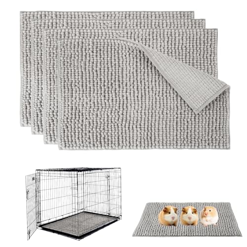 JMIATRY Meerschweinchen-Fleece-Einlagen für Käfige, 40,6 x 61 cm, Grau, 40,6 x 61 cm, wiederverwendbar, waschbar, Meerschweinchen-Decke, Meerschweinchen-Einlagen für kleine Tiere, Hamster, Kaninchen, von JMIATRY