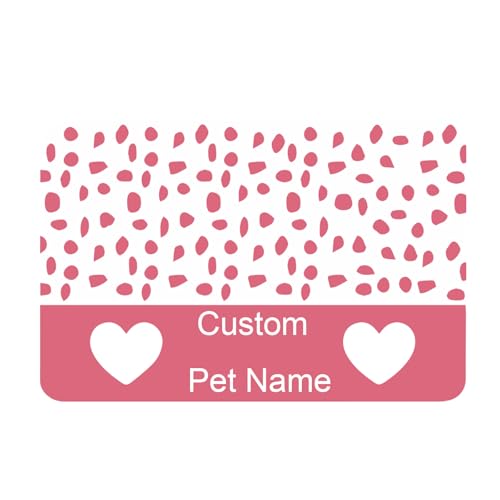 JMIPET Personalisierte Hunde-Katzenfuttermatte，Hundenapf-Matte，individuelle Haustier-Hundefuttermatten für Böden(rosa Liebe) von JMIPET