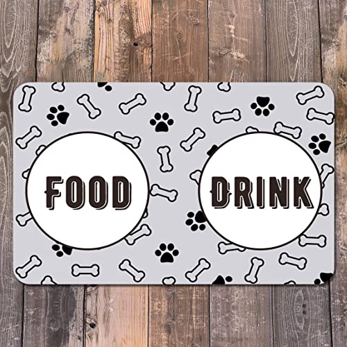 Personalisierung Hund Katze Futtermatte PU Material Hundenapf Matte Benutzerdefinierte Name Hundematte für Futter und Wasser Haustier Futter Matte Wasserdicht Ölfest und rutschfeste Unterseite von JMIPET