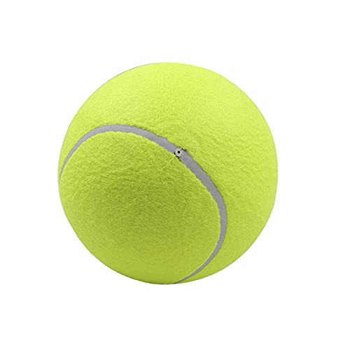 JNJOOD Haustier-Bissspielzeug, 24 cm, riesiger Tennisball zum Kauen, aufblasbarer Tennisball, charakteristisches Haustierspielzeug, Ballzubehör von JNJOOD