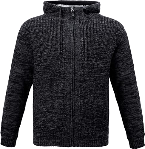 JOB Hoodie-Strickjacke ALTA mit Fellfutter schieferschwarz M von JOB