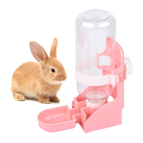 Kaninchen-Wasserflasche, zum Aufhängen, automatischer Wasserspender für Käfig, Frettchen, Kaninchen, Meerschweinchen, Wasserschale, geeignet für Käfige, Kisten oder Wandhalterung, Käfiggitterabstand von JOCNIKA