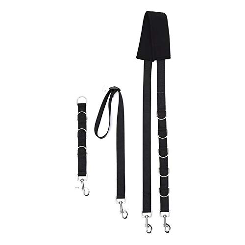 Haustier-Traktionsgürtel, verstellbares Hundeseil, Hunde-D-Ringe, Badeband, Pflege-Bauchgurt for kleine, mittelgroße Hunde, Katzen, Blau/93 (Color : Black) von JOEBO