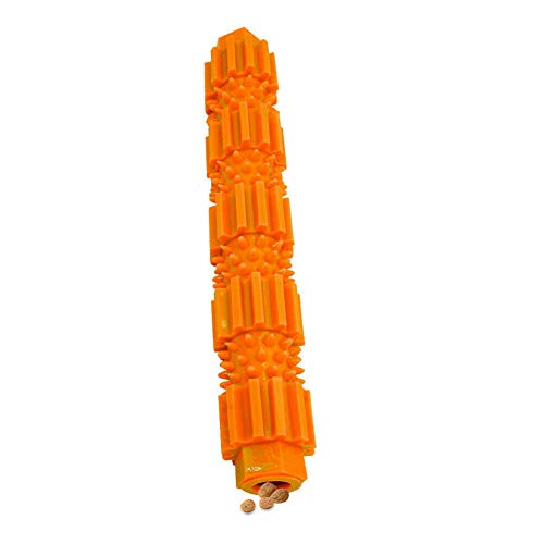 JOEBO Kauspielzeug for Hunde, TPR-Gummistab, Welpen-Kauspielzeug for aggressives Kauen, Zahnreinigung und verlangsamtes Fressen, Spielzeug for Hunde, Grün, S/151 (Color : Orange, Size : Small) von JOEBO