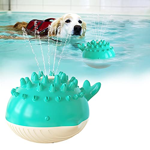 Kauspielzeug for Hunde, interaktives Schwimmbad, schwimmendes Spielzeug for Haustiere mit Wassersprüher for aggressives Kauen, Training, Reinigung der Backenzähne und Spielen /226 ( Color : Blue ) von JOEBO