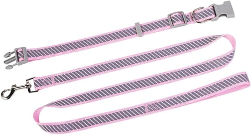 Pet Supplies Hundeleine, Haustierhalsband, mittlere und große Hunde, verschleißfeste Hundeleinen, nachtreflektierende Hundeleinen/142 (Color : Pink, Size : Medium) von JOEBO