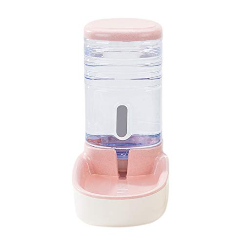 Welpen-Trinknapf, automatischer, auslaufsicherer Futter- und Wasserspender, Futterflasche for Hunde und Katzen, Heimtierbedarf / 509 (Color : Pink, Size : Water Feeder) von JOEBO