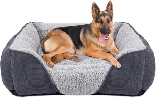 JOEJOY Hundebett Grosse Hunde Hundekorb Waschbar - Hundebett Waschbar Flauschig, rutschfest HundeköRbchen Hundebetten, Bequem Anti Stress Hundebett XXL für Große Hunde und Katzen, 106x80x23cm von JOEJOY