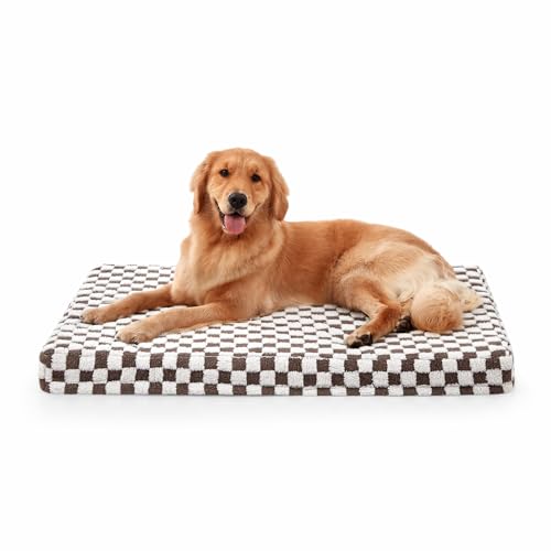 JOEJOY Extra großes Orthopädisches Hundebett, Extra großes waschbares Katzenbett Hundekissen mit Memory Schaumstoff waschbar Abnehmbar wasserdichte Fütterung hundebett orthopädisch Tiefrot von JOEJOY