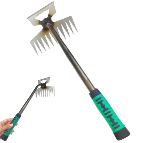 JOHNBOLIN Unkrautstecher,Gartenarbeit Hand Unkrautstecher,Unkraut Jäten Gartengeräte Entwurzelung Jäten Werkzeug,Outdoor-Garten-Reinigungsschaufel,Gartengeräte,Profi Trimmer Unkraut (11 Zähne) von JOHNBOLIN