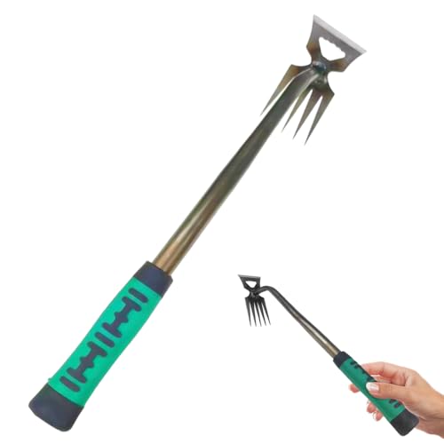 JOHNBOLIN Unkrautstecher,Gartenarbeit Hand Unkrautstecher,Unkraut Jäten Gartengeräte Entwurzelung Jäten Werkzeug,Outdoor-Garten-Reinigungsschaufel,Gartengeräte,Profi Trimmer Unkraut (5 Zähne) von JOHNBOLIN