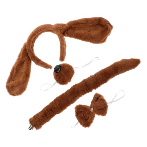 JOINPAYA 1 Set Haustier Hund Kostüm Kit Für Partys Inklusive Haarband Fliege Fake Nase Und Requisiten Für Lustige Dress up Anlässe Ideal Für Weihnachten Und Feiern von JOINPAYA