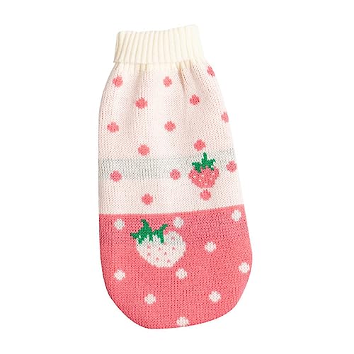 JOINPAYA Warme Erdbeermuster Haustier Pullover für Katzen und Hunde Entzückendes Kostüm für Haustierpartys Weihnachtskleidung Bequeme Tierbekleidung Atmungsaktives Material JOINPAYA Warme Erdbeermuster Haustier Pullover für Katzen und Hunde Entzückendes Kostüm für Haustierpartys Weihnachtskleidung Bequeme Tierbekleidung Atmungsaktives Material von JOINPAYA