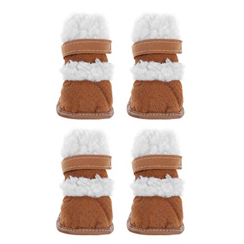 JOINPAYA 2 Paare Haustier Winterstiefel rutschfeste Hundeschuhe für Drinnen und Draußen für Teiliges Set Khaki JOINPAYA 2 Paare Haustier Winterstiefel rutschfeste Hundeschuhe für Drinnen und Draußen für Teiliges Set Khaki von JOINPAYA
