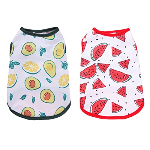 JOINPAYA 2 Stück Hundeshirts aus Atmungsaktivem Material Leichte Sommerwesten für Hunde und Katzen für Reisen Tägliche Nutzung und Partys Avocado Wassermelone JOINPAYA 2 Stück Hundeshirts aus Atmungsaktivem Material Leichte Sommerwesten für Hunde und Katzen für Reisen Tägliche Nutzung und Partys Avocado Wassermelone von JOINPAYA