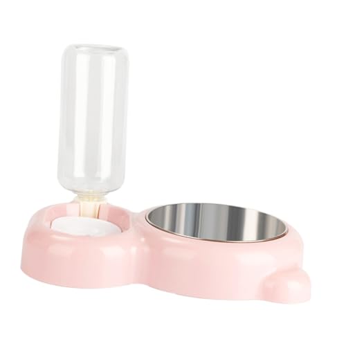 JOINPAYA Doppelter Futternapf für Haustiere Multifunktionale Schüssel mit Wasserflasche für Hunde und Katzen rutschfest Sicher und Langlebig für Futter und Wasser Rosa JOINPAYA Doppelter Futternapf für Haustiere Multifunktionale Schüssel mit Wasserflasche für Hunde und Katzen rutschfest Sicher und Langlebig für Futter und Wasser Rosa von JOINPAYA