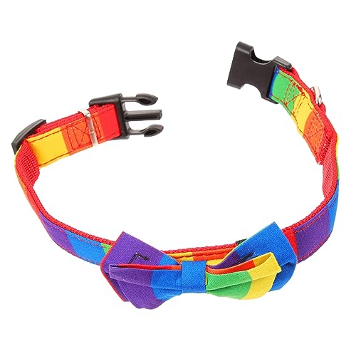 JOINPAYA Kleiner Verstellbarer Haustierkragen mit Regenbogenmuster Dekorativer Katzen und Hundehalsband für Maximalen und Einfache Erkennung für Katzen JOINPAYA Kleiner Verstellbarer Haustierkragen mit Regenbogenmuster Dekorativer Katzen und Hundehalsband für Maximalen und Einfache Erkennung für Katzen von JOINPAYA