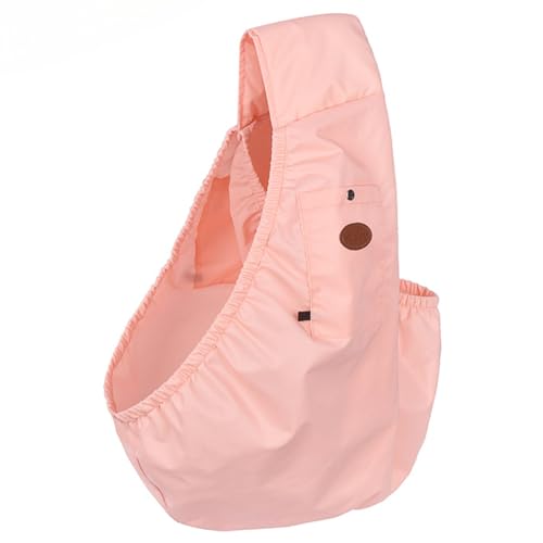 JOKHOO Hundetragetasche, Welpentragetasche mit Aufbewahrungstasche, freihändig, wendbar, für Reisen, sichere Tragetasche, geeignet für Welpen, kleine Hunde, Katzen im Freien (Rosa) von JOKHOO