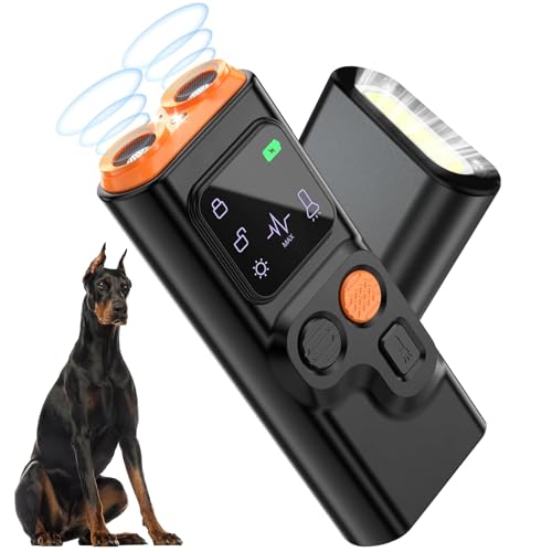 Anti Bell Gerät für Hunde, Antibell Ultraschall Gerät mit Stroboskop Taschenlampe, Anti Barking Device for Dogs, Hundetrainings Geräte Verhaltenshilfen, Geeignet für Kleine,Mittlere und Große Hunde von JOLIGAEA