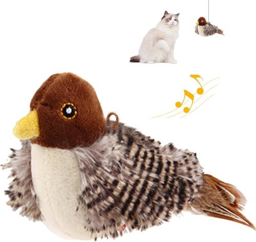 JOLIGAEA Interactive Chirping Bird Cat Toy, elektrisches Spielzeug für Katzen, Vogel von JOLIGAEA