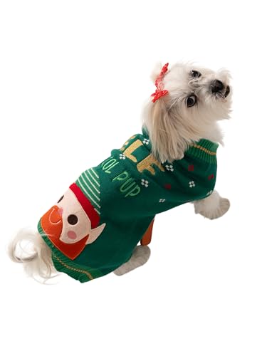 Jollidays Pets Elf Patrol Ugly Pullover, Grün, Größe M von JOLLIDAYS