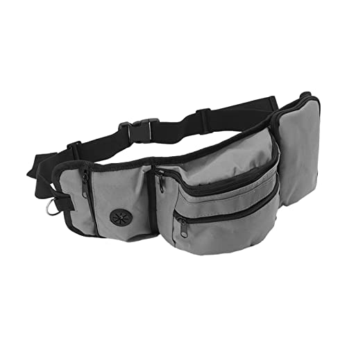 Haustier-Trainings-Hüfttasche, Polyester, Mehrere Taschen, Abnehmbare Snack-Tasche, Hunde-Leckerli-Trainingstasche, Haustier-Knabbereien-Leckerli-Snack-Tasche, (Grau) von JOROBURO