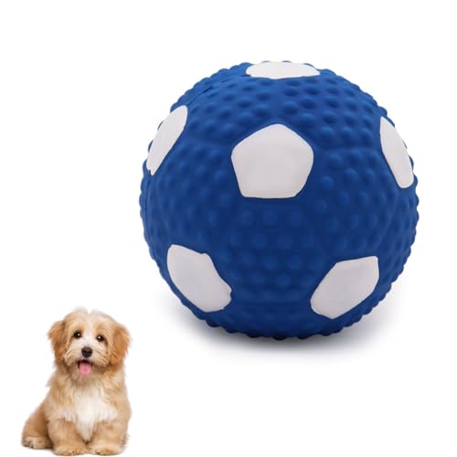 Hunde-Latex-Ballspielzeug, Weich, Flexibel, Sicheres Zähneknirschen, Interaktives, Quietschendes Latex-Hundefußballspielzeug, Latex-Gummi-Hundebälle, Hundefußball, Kau-Fetch-Wurfball für Hundetraining von JOROBURO