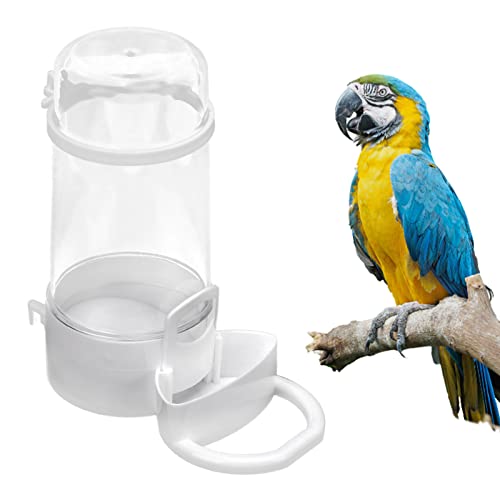 JOROBURO 5-teiliger Vogelfutterspender, Automatischer Vogelfutterspender, 415 Ml, Transparente Automatische Futterspender mit Ständer, Vogelkäfig-Wasserspender für Vögel, Sittiche von JOROBURO