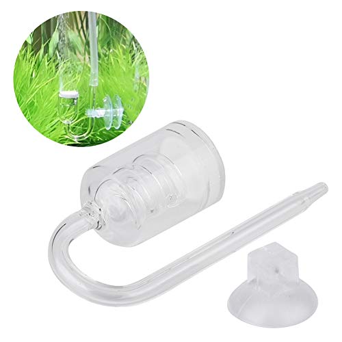 JOROBURO Aquarium-CO2-Diffusor, Hochtransparentes Glas-Aquarium-Kohlendioxid-Refiner, Aquarium-CO2-Schraubenlöser-Diffusor-Zerstäuber mit Saugnapf für Aquarium-Pflanzentank von JOROBURO