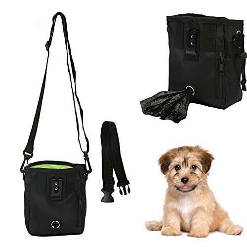 JOROBURO Hunde-Leckerli-Trainingstasche, Hunde-Trainings-Hüfttasche, Multifunktionale Hunde-Leckerli-Tasche mit Umhängeband und Gürtel, Hunde-Trainer-Tasche mit Kotbeutel-Spender für von JOROBURO