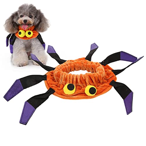 JOROBURO Hundehalsband, Weiches, Spinnenförmiges, Interessantes Hundehalsband, Weiches, Lustiges Hundehalsband für Große, Mittelgroße und Kleine Hunde, Halloween, Weihnachtsfeiern, (M) von JOROBURO