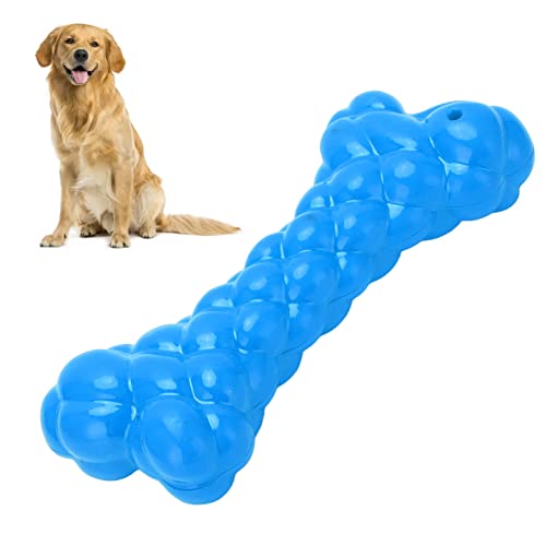 JOROBURO Quietschknochen-Hundespielzeug, Zahnreinigung, Quietschendes, Interaktives Hundeknochenspielzeug, Hundebeißspielzeug, Hundetrainingsspielzeug, Hundezahnungs-Kauspielzeug für (Blau) von JOROBURO