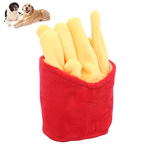 JOROBURO Quietschspielzeug für Haustiere, Simulation von Pommes Frites, Weiches Plüschspielzeug für Welpen, Backenzahnspielzeug, Hundetrainingsspielzeug, Hundekauspielzeug für Kleine, von JOROBURO