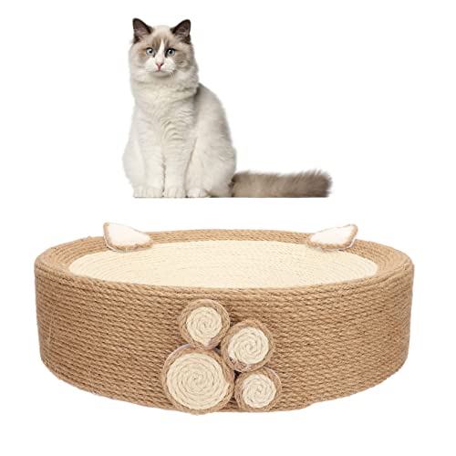 Katzenkratzpad-Nest, Wiederverwendbarer Multifunktionaler Runder Katzenkratzer aus Pappe, Katzenkratzbaum, Katzenkratzbaum, Wellpappe, Lounge-Couch-Nest für Katzen von JOROBURO