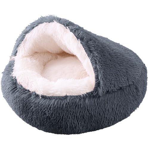 JORTUIO Katzenbetten für Hauskatzen,Flauschiges Hundebett Beruhigendes Plüsch-Kuschelbett für Hunde,Donut-Hundebett, Haustierbettmatte zum Schlafen, und Ausruhen von Haustieren(Color 2,40cm/16in) von JORTUIO