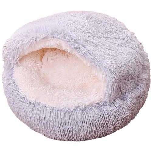 JORTUIO Katzenbetten für Hauskatzen,Flauschiges Hundebett Beruhigendes Plüsch-Kuschelbett für Hunde,Donut-Hundebett, Haustierbettmatte zum Schlafen, und Ausruhen von Haustieren(Color 7,40cm/16in) von JORTUIO