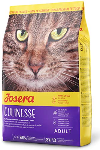 JOSERA Culinesse (1 x 2 kg) | Adult | Premium Trockenfutter für ausgewachsene wählerische Katzen | Lachs & Geflügel | gut verträglich | moderater Fettgehalt | weizenfrei | Katzenfutter | 1er Pack von Josera