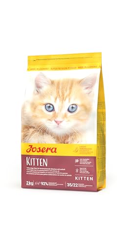 JOSERA Kitten (1 x 2 kg) | Kitten | Premium Trockenfutter für heranwachsende Katzen & Katzen-Mütter in der Säugezeit | Lachs & Geflügel | leicht verdaulich | weizefrei | Katzenfutter | 1er Pack von Josera