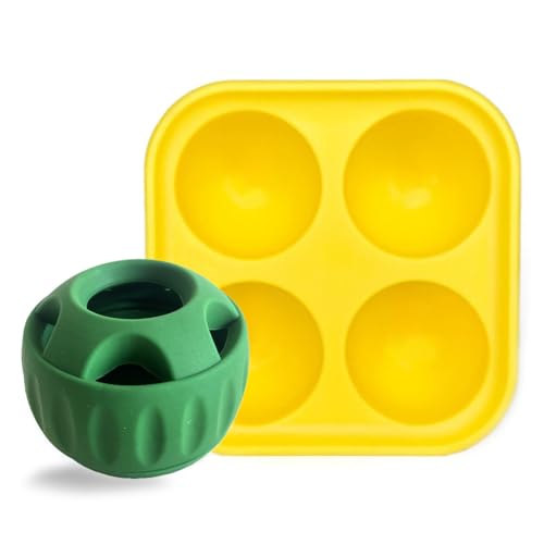 Schleckball Hund, Pupsicle Hundespielzeug, Kauspielzeug Für Hunde, Hundespielzeug Und Leckerlitabletts, Langlebige, Nachfüllbare Leckerli-Spielzeuge Und Leckerli-Silikonformen Für Hunde (Set 1) von JOSKAA