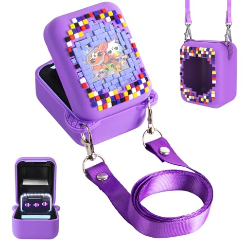 JOYIAL Silikon Schutz Tasche für Bitzee Digital Haustier, Schutzhülle mit Animal Print Staubdicht Silikonschutzhülle, Kompatibel mit der Zubehör des Bitzee Interactive Toy Digital Pet, Mit Lanyard von JOYIAL