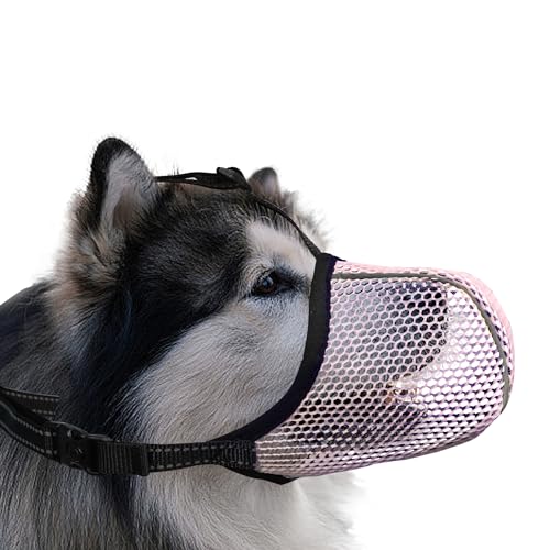 JOYPAWS Hundemaulkorb für extra große Hunde - Anti Bellen / Beißen / Kauen - Reflektierender & verstellbarer Korbmaulkorb mit Luftnetz für Deutscher Schäferhund, Rosa, XXL JOYPAWS Hundemaulkorb für extra große Hunde - Anti Bellen / Beißen / Kauen - Reflektierender & verstellbarer Korbmaulkorb mit Luftnetz für Deutscher Schäferhund, Rosa, XXL von JOYPAWS