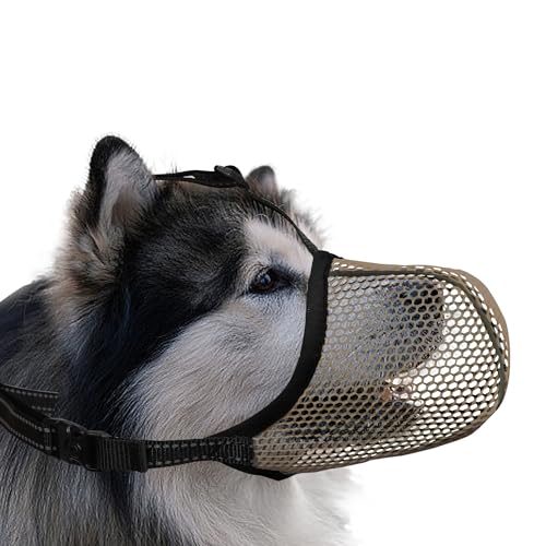JOYPAWS Maulkorb für Hunde, atmungsaktiv, weich, für extra große Hunde, gegen Bellen, Beißen, Kauen, reflektierender und verstellbarer Korbmaulkorb mit Luftnetz, für Deutscher Schäferhund, Braun, XXL JOYPAWS Maulkorb für Hunde, atmungsaktiv, weich, für extra große Hunde, gegen Bellen, Beißen, Kauen, reflektierender und verstellbarer Korbmaulkorb mit Luftnetz, für Deutscher Schäferhund, Braun, XXL von JOYPAWS